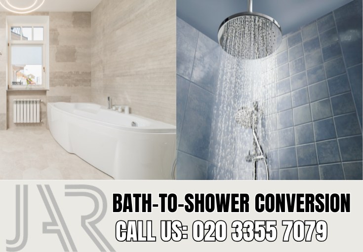 Bath to Shower Conversion by Earlscourt Bathroom Fitters